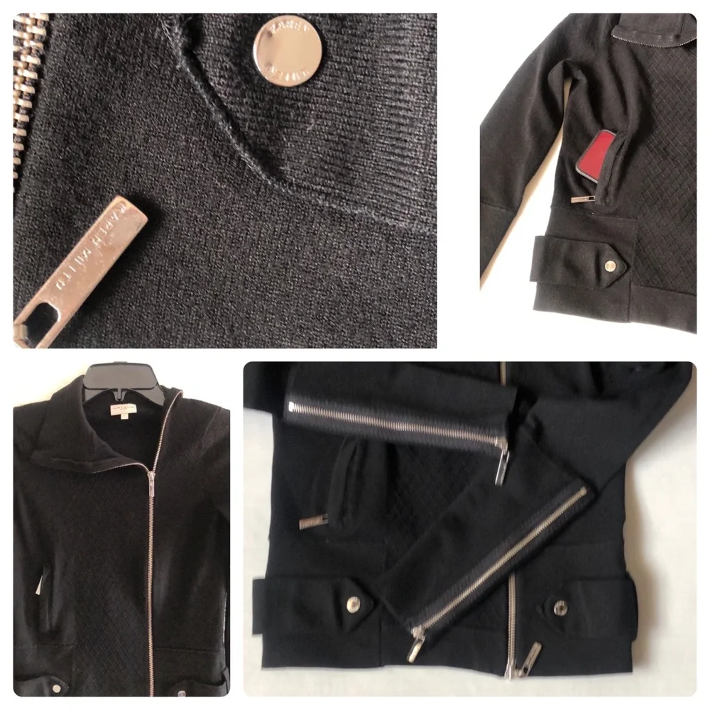 KAREN MILLEN ENGLAND BLACK JACKET/PREOWNED - Picture 9 of 17